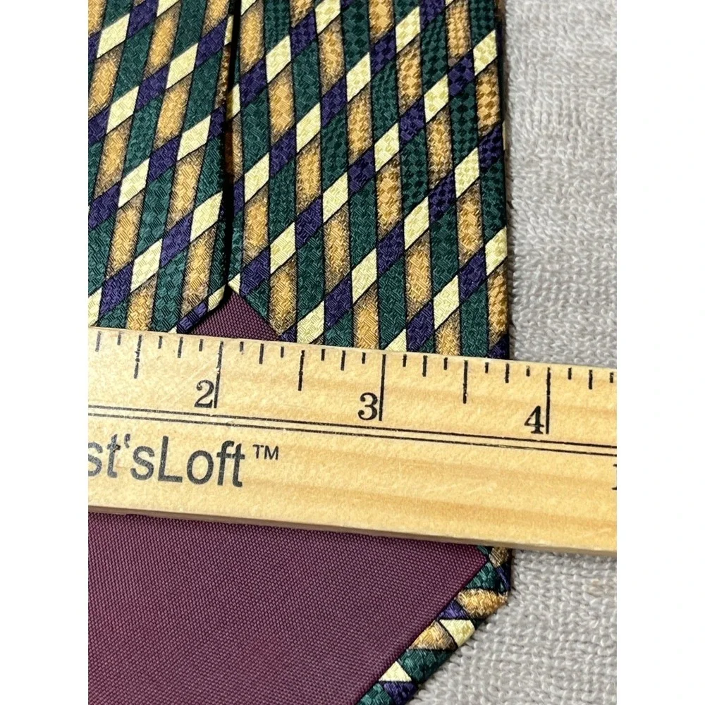 Vintage Abercrombie Fitch USA Silk Wide Geometric Designer Necktie 90s‎